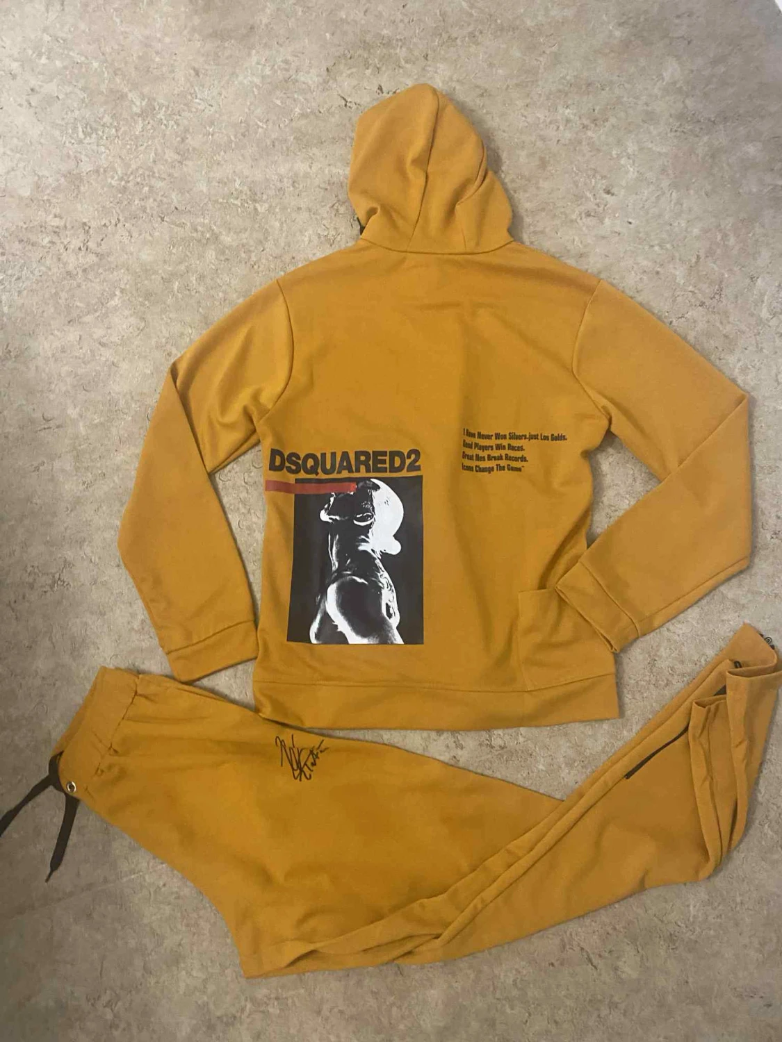 Mustardgul hoodie DSQUARED2 ICON - 1