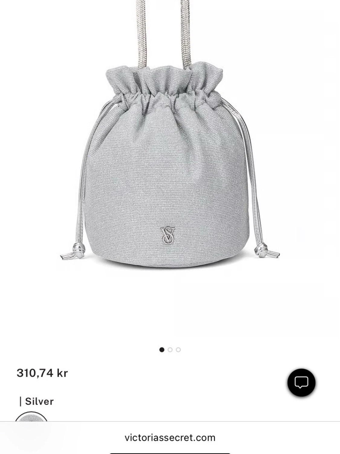 Silver handväska från Victoria's Secret