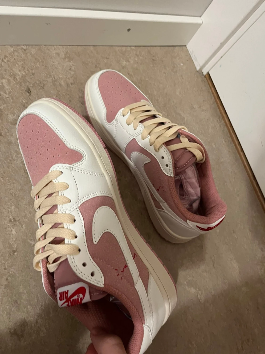 Nike Air Jordan 1 Low rosa/vit - 2