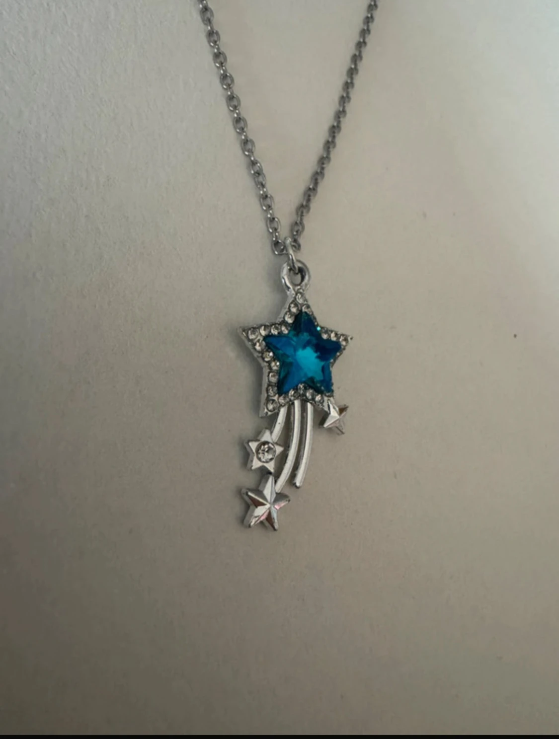 Silverhalsband stjärnfall blå - 1