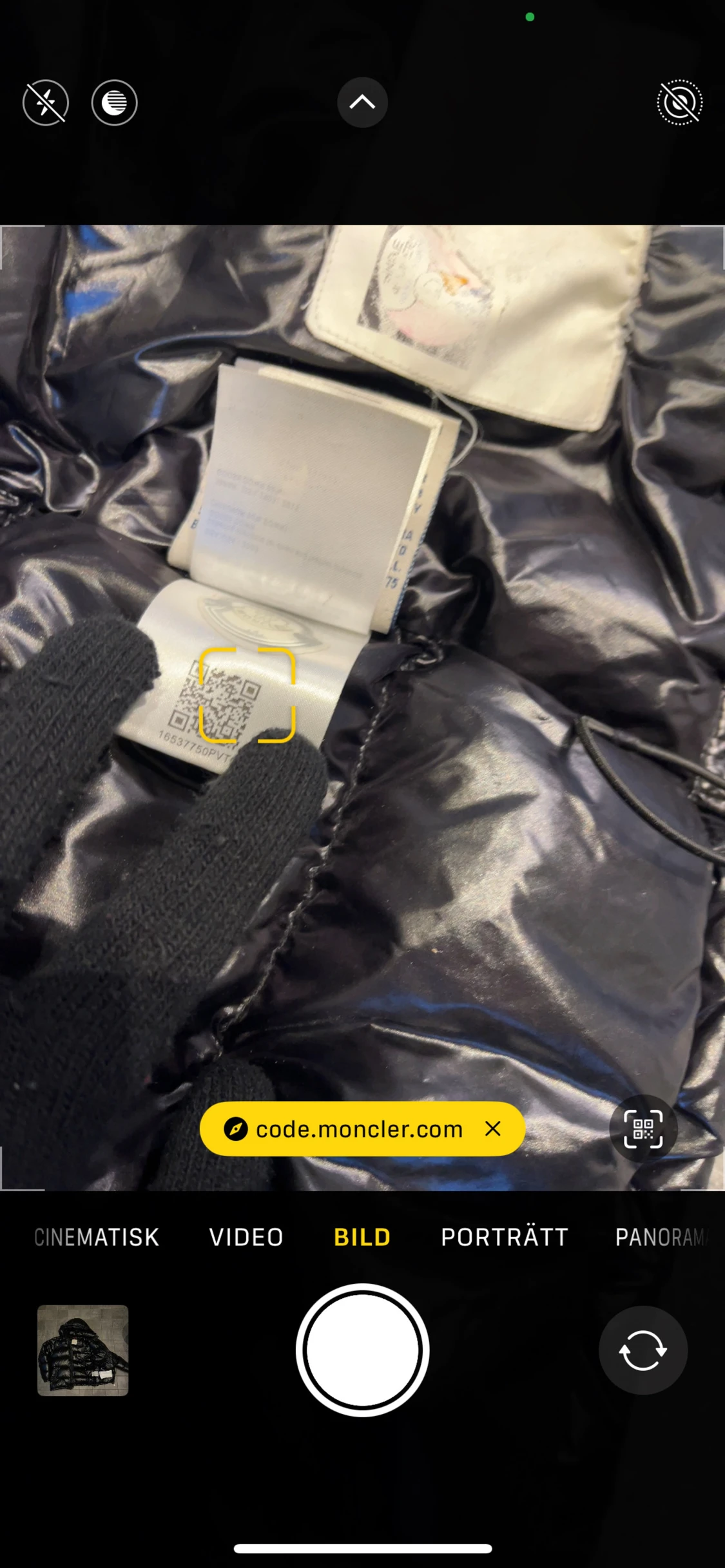 Svart Moncler pufferjacka M - 1