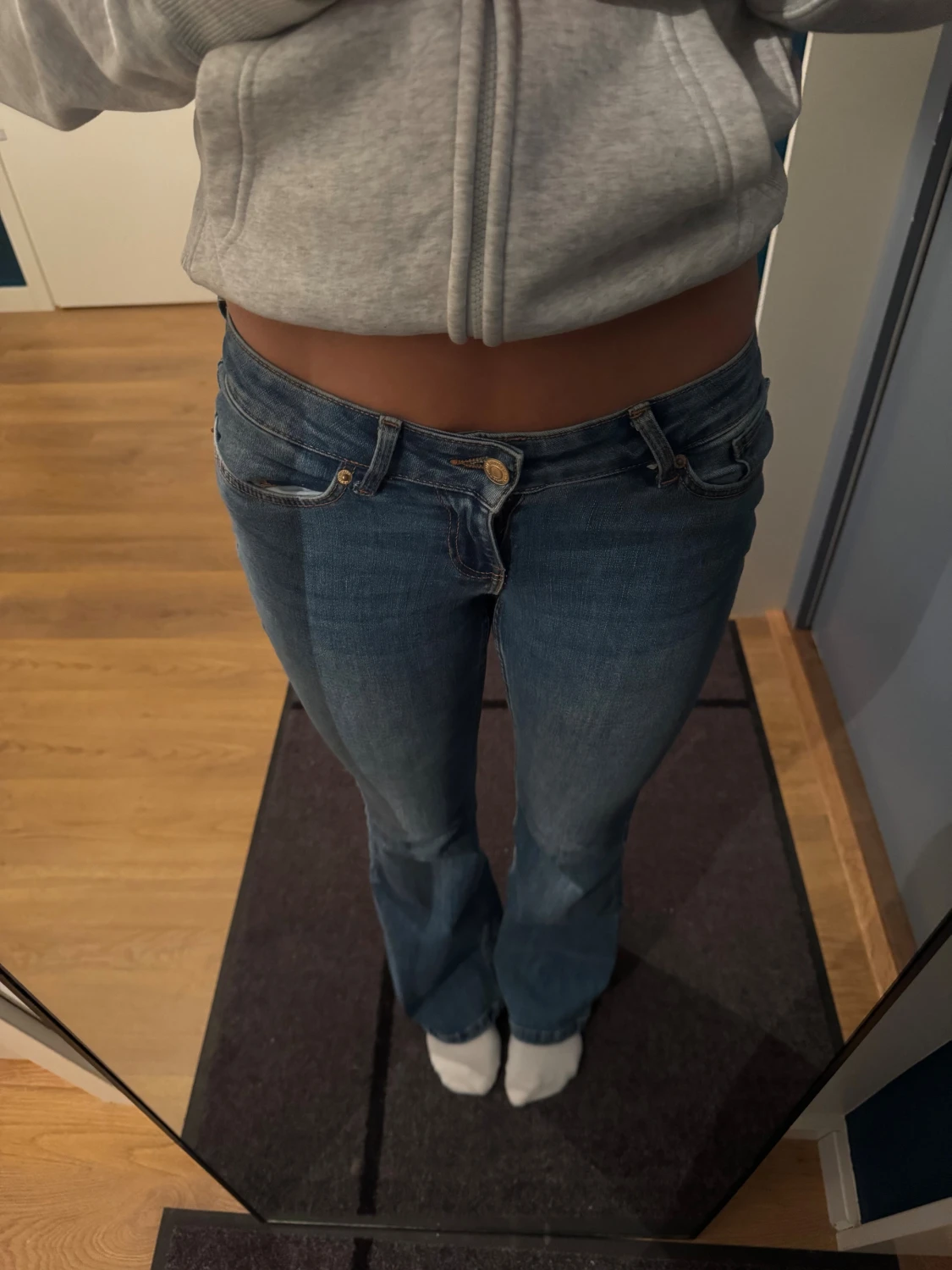 Blå Lågmidjade jeans - 2