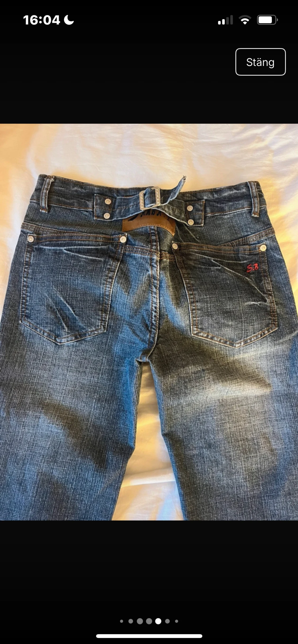 Blå bootcut jeans från Samba P - 6