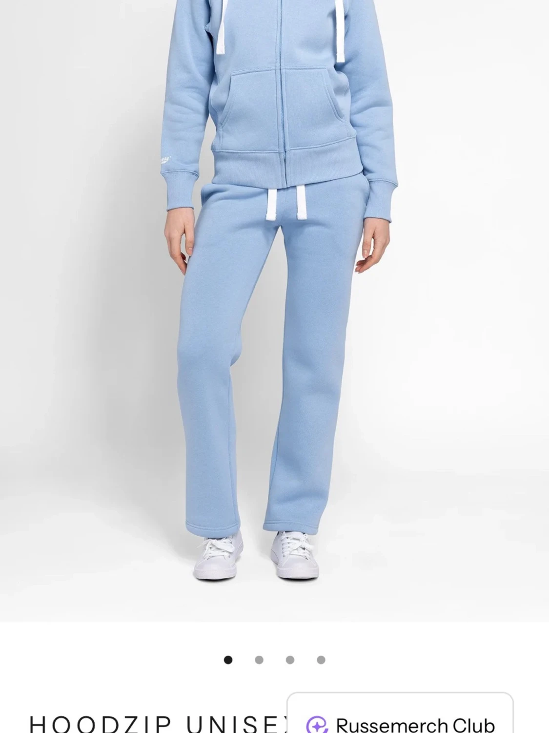 Russemerch hoodie ljublå