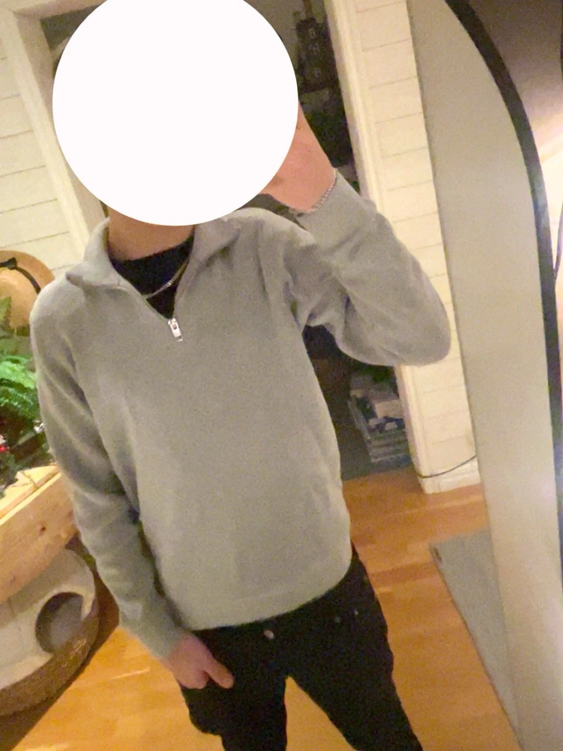 Grå half zip tröja Jack & Jones
