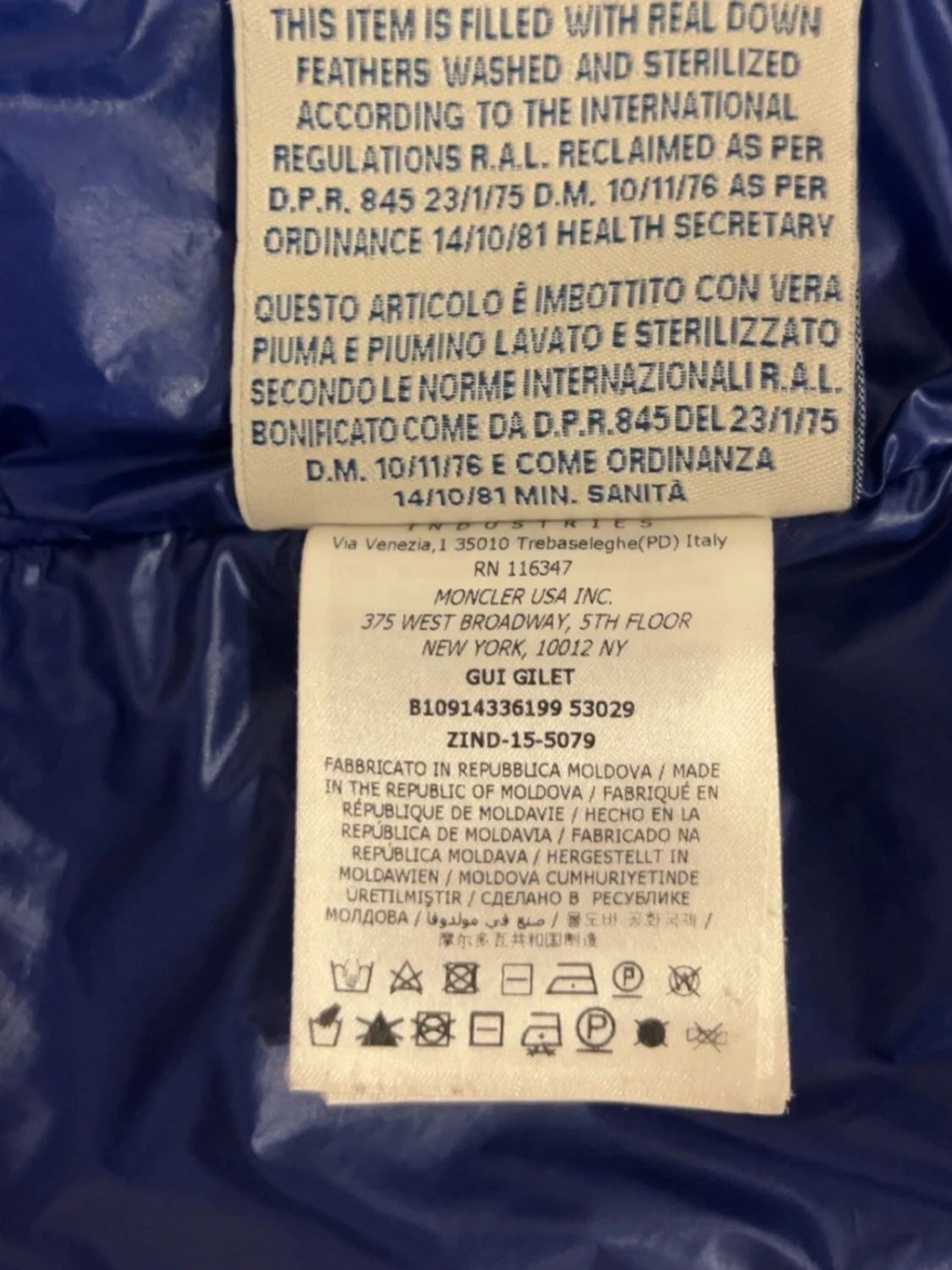 Blå dunväst från Moncler - 2