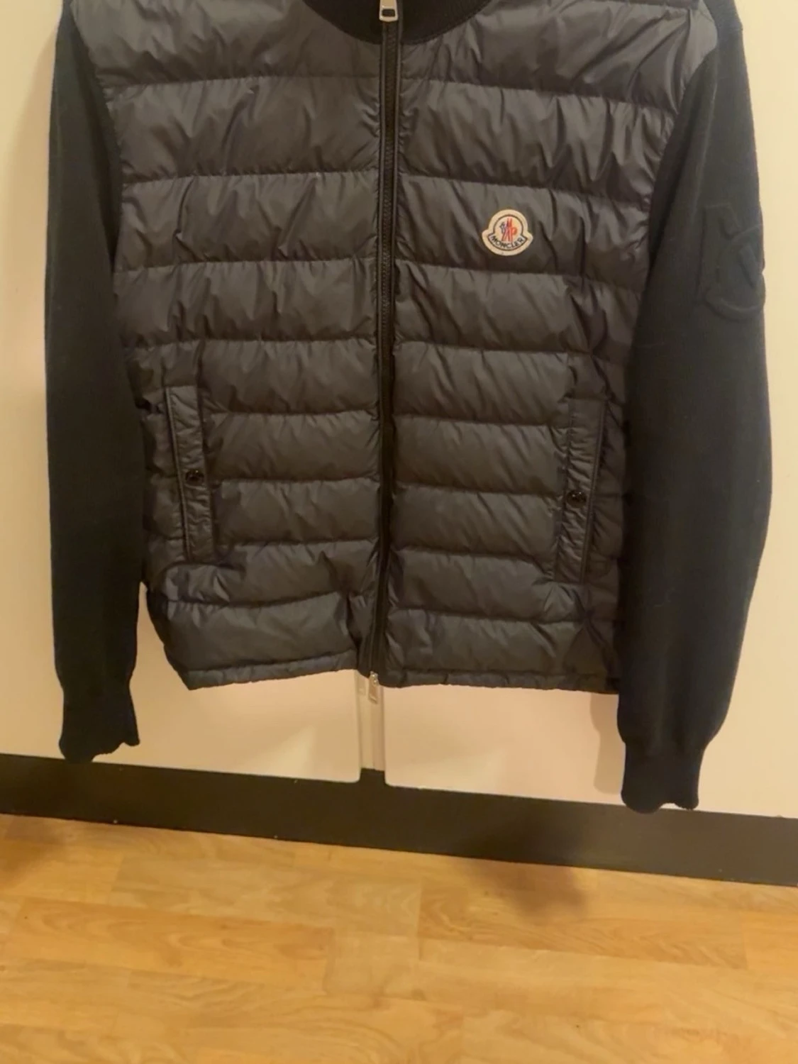 Svart quiltad cardigan jacka Moncler - 2