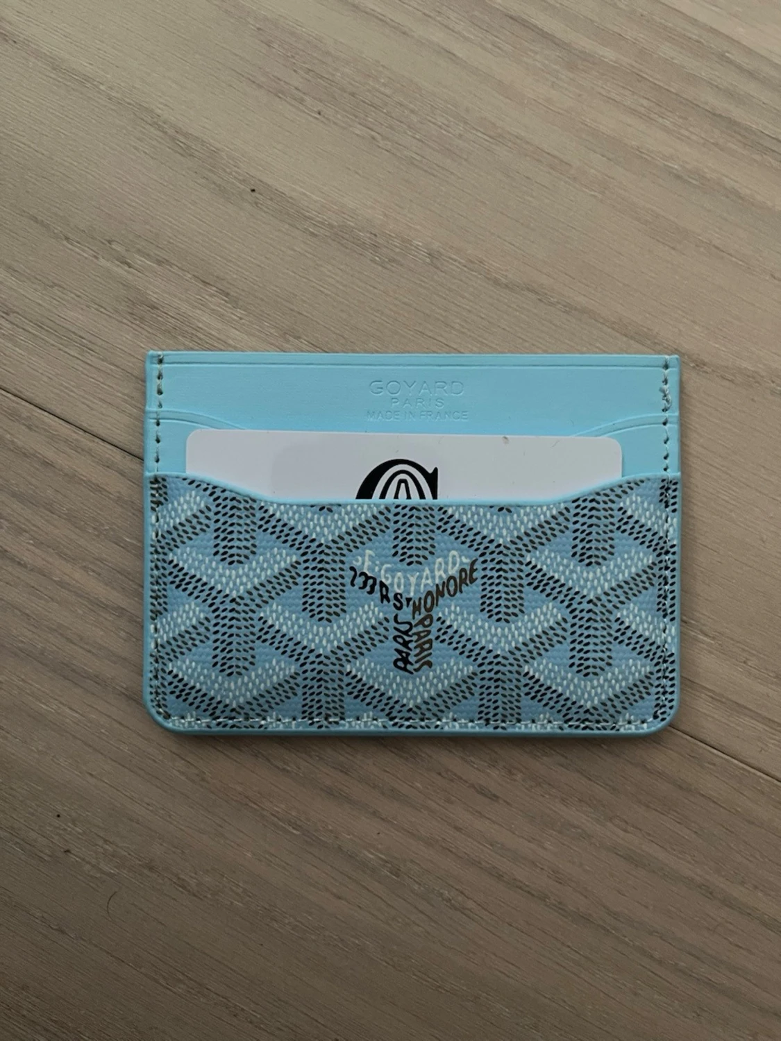 Ljusblå korthållare från 