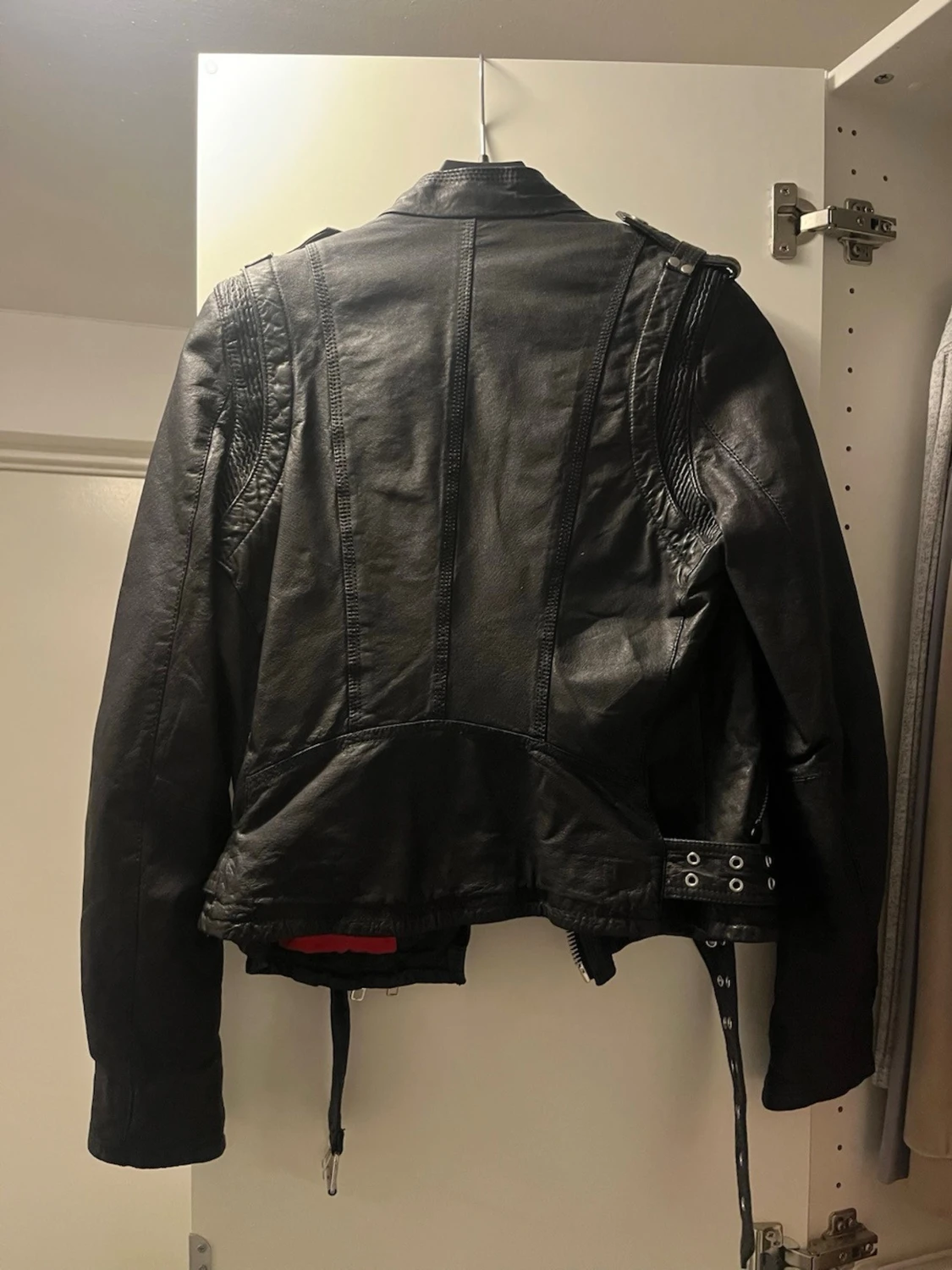 Svart skinnjacka från Jofama - 6