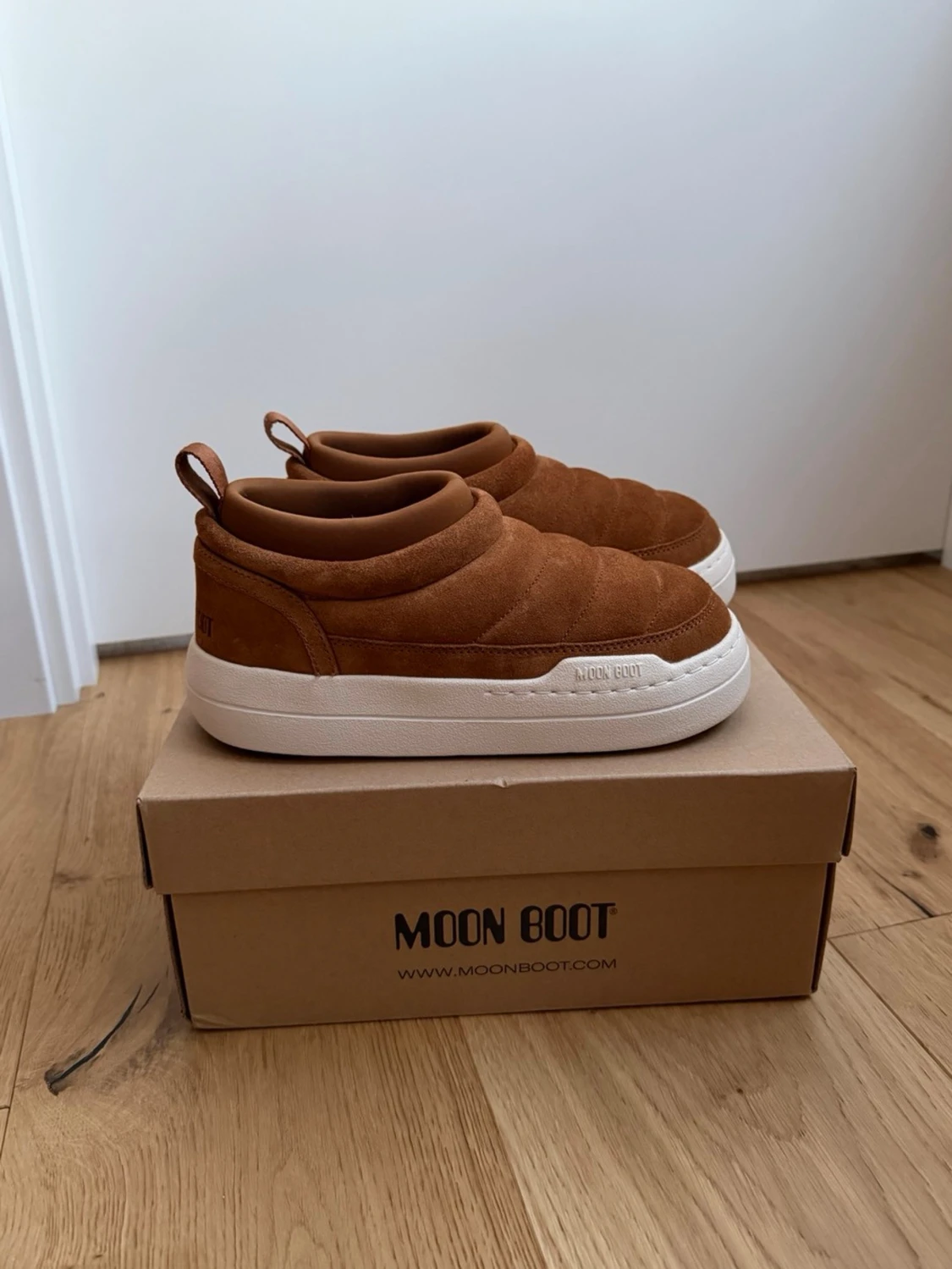Moon Boot Park Soft Suede Cognac