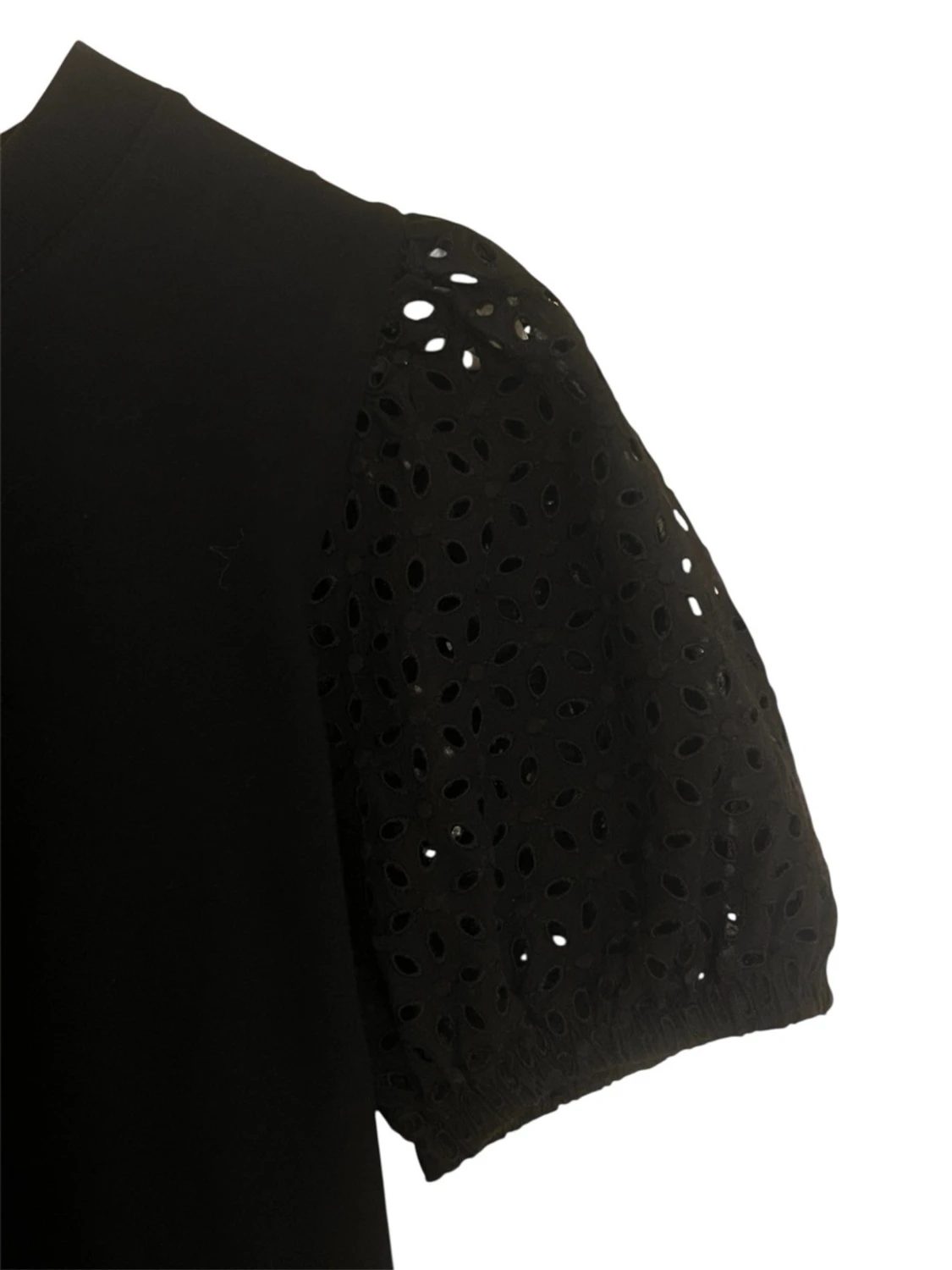 Svart kortklänning med puffärm H&M - 1