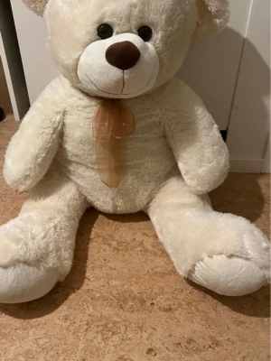 Stor vit nallebjörn  - Stor nallebjörn runt 85-90 cm