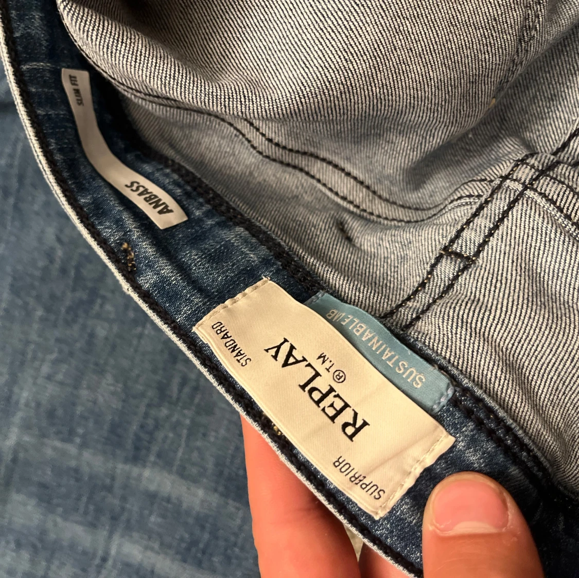 Replay anbass blå jeans - 3