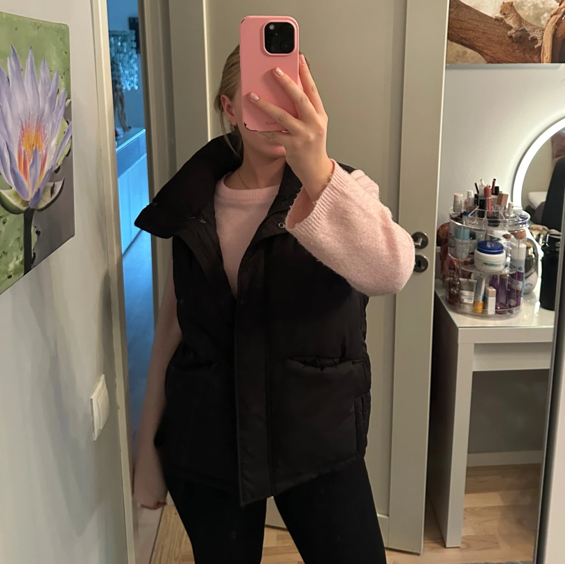 Svart dunväst från Pull&Bear