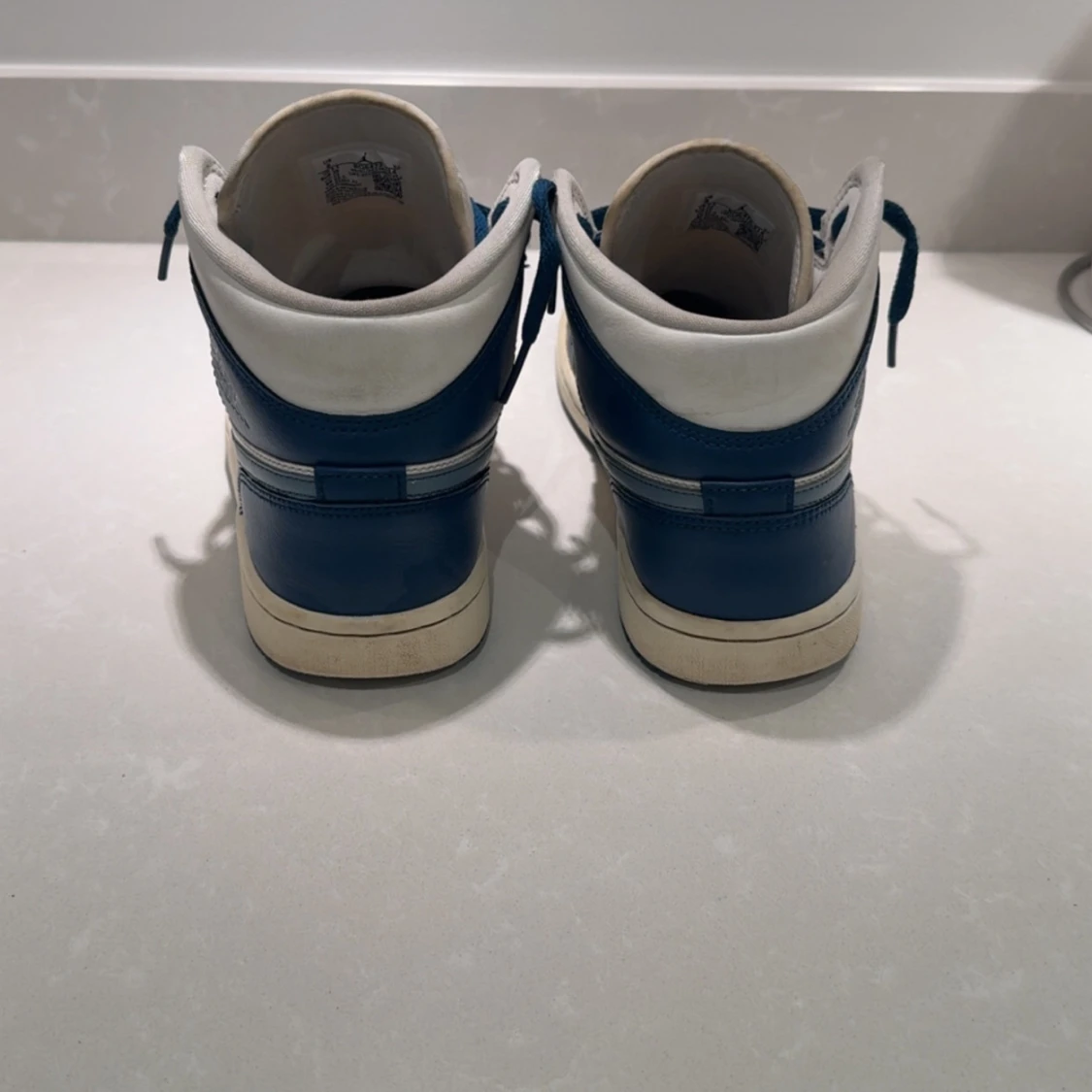 Nike Air Jordan 1 Mid blå/vit - 1