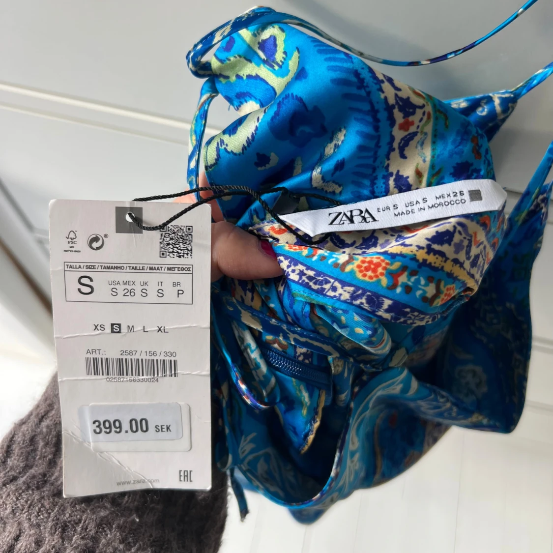 Blå omlottklänning från Zara - 2