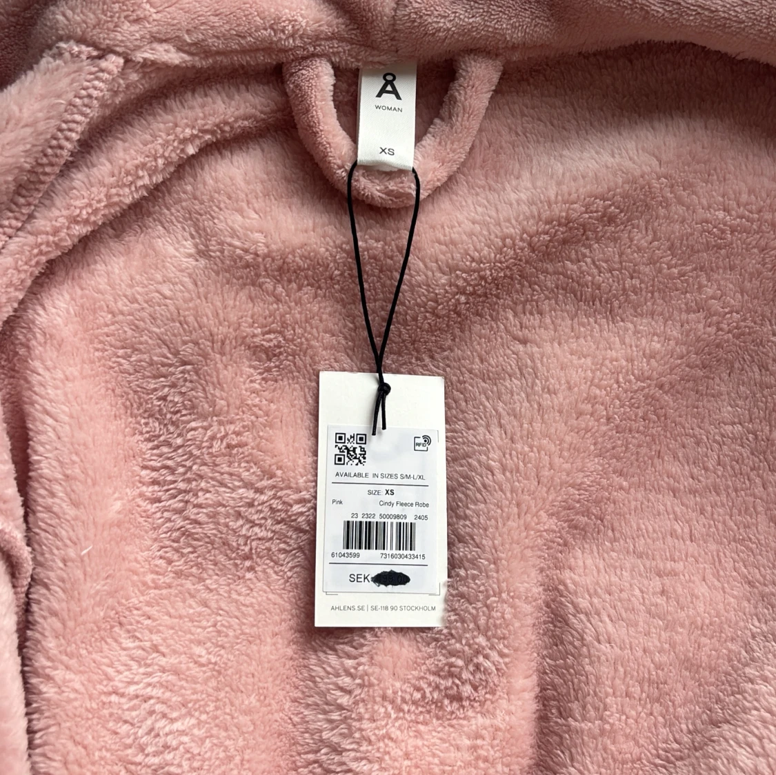 Rosa fleece morgonrock från Åhléns  - 2