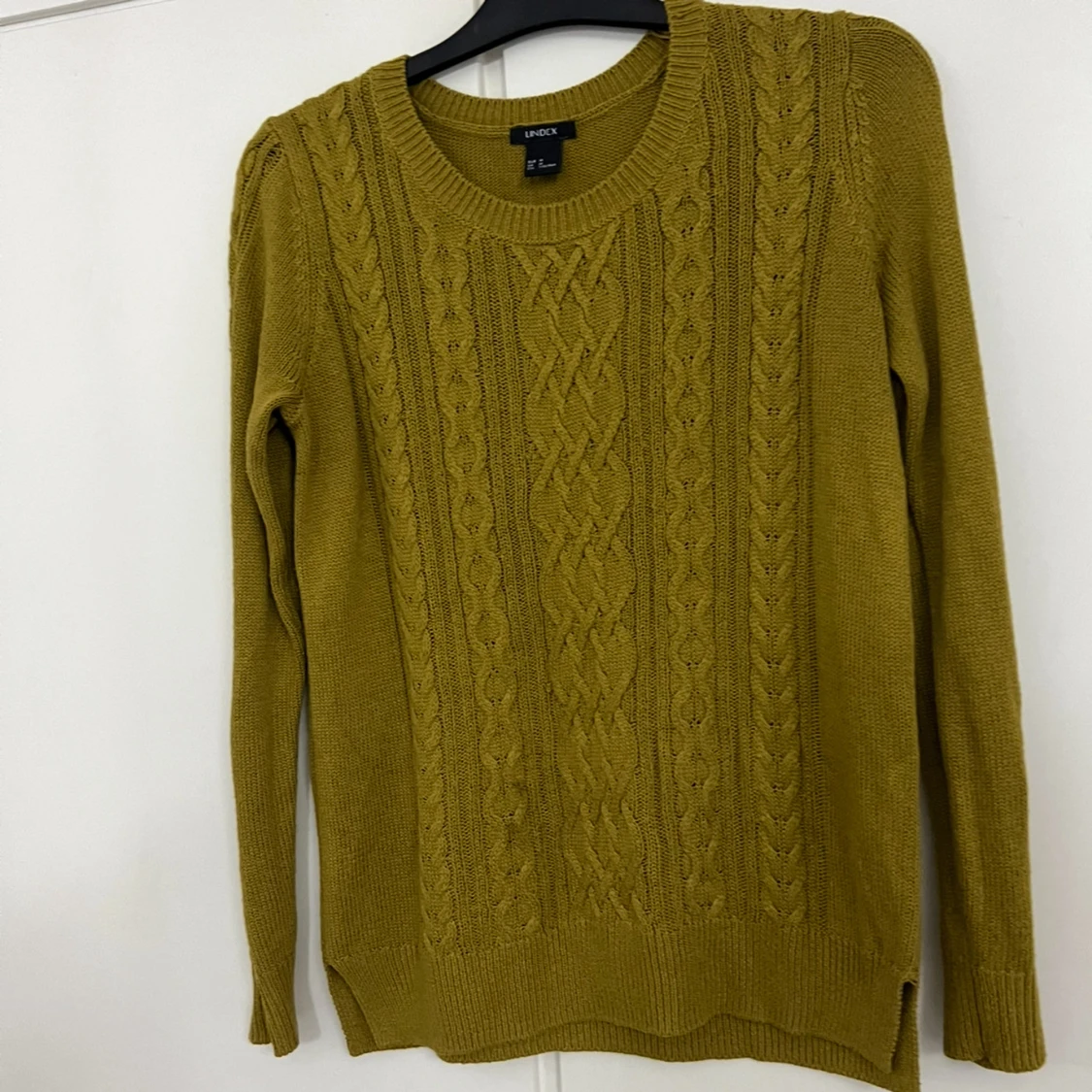Olivgrön stickad tröja från Lindex - 3
