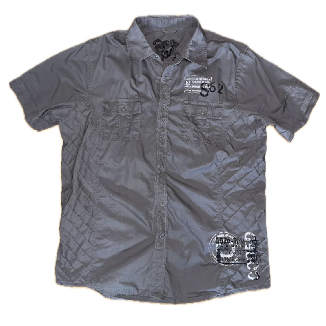 Cool Graphic Print Drain Y2k skjorta