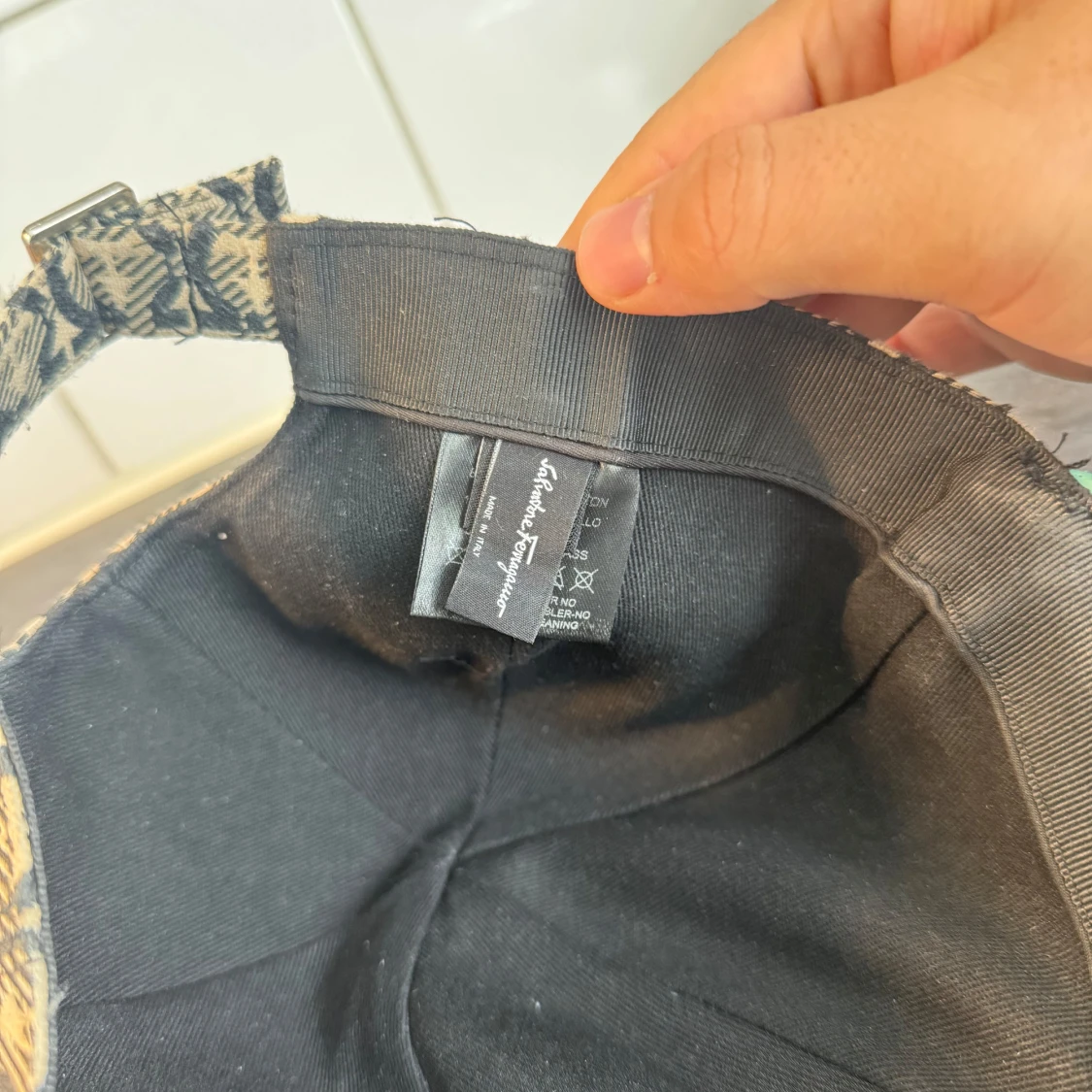 Beige och svart mönstrad keps Salvatore Ferragamo - 4