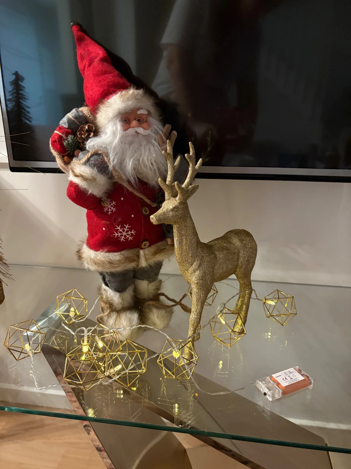 Super fin tomte med älg 🫎 och fina jul ljus 🕯️  - 3