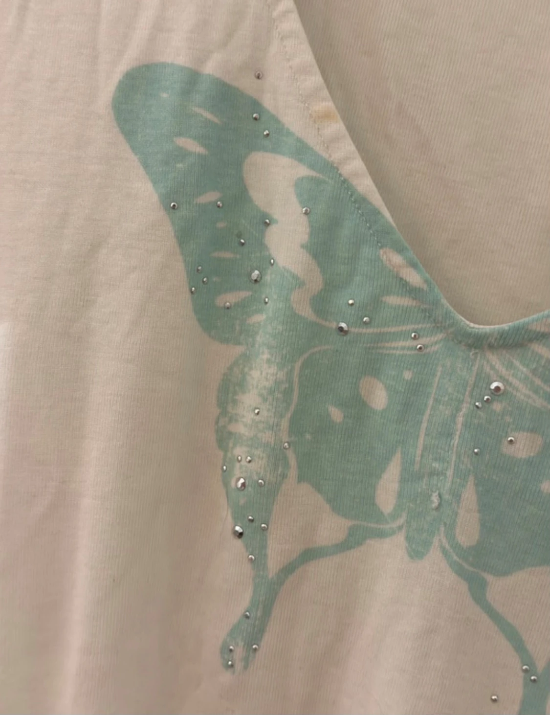 Vit t-shirt med fjäril från Esprit - 4