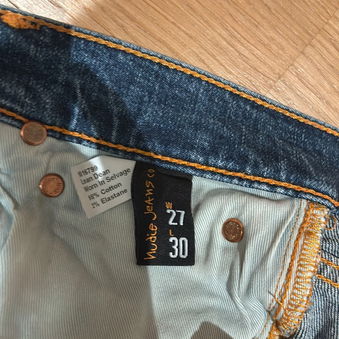 Nudie Jeans Lean Dean blå jeans 27/30 - 3
