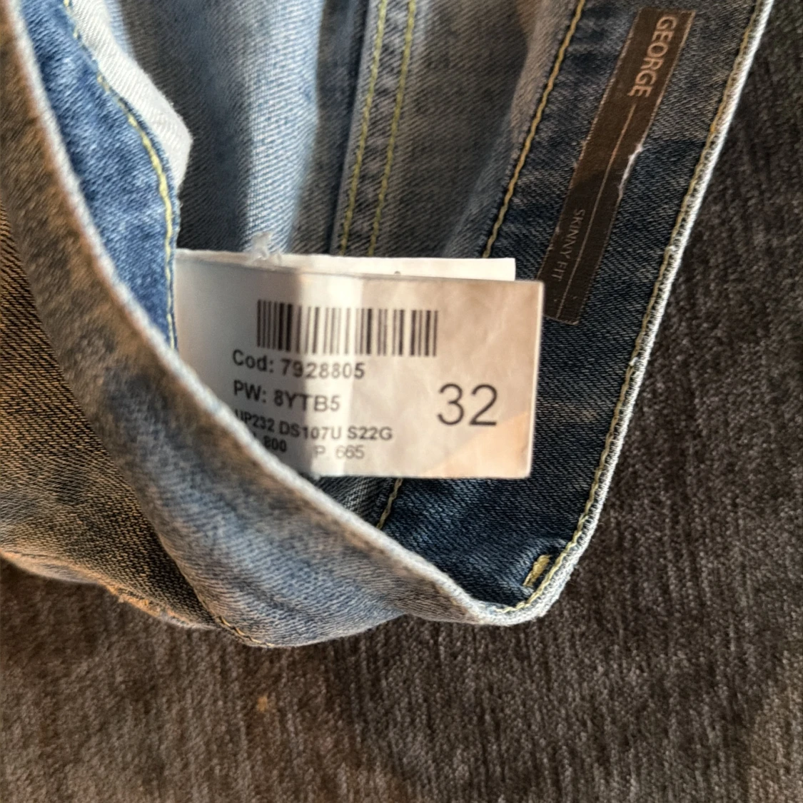Dondup ljusblå skinny jeans, strl 32 - 2
