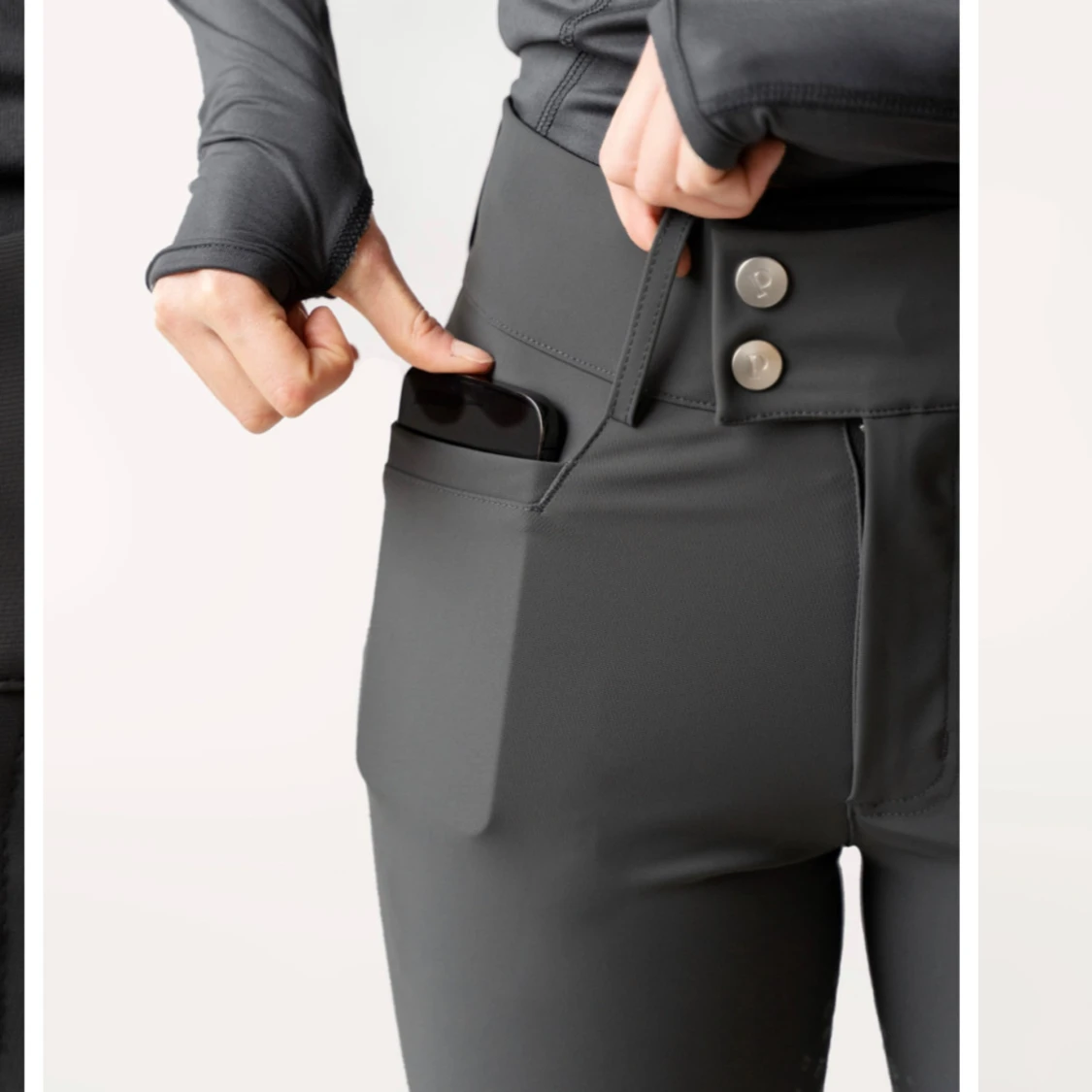Mörkgrå ridbyxor  - 2