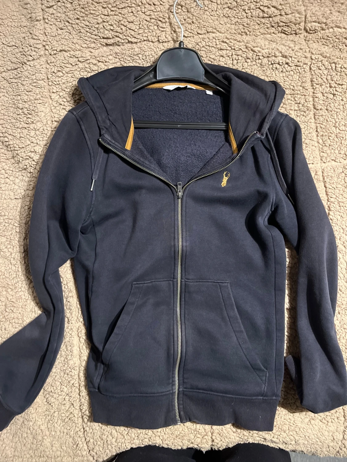 Svart hoodie från Next med huva XS