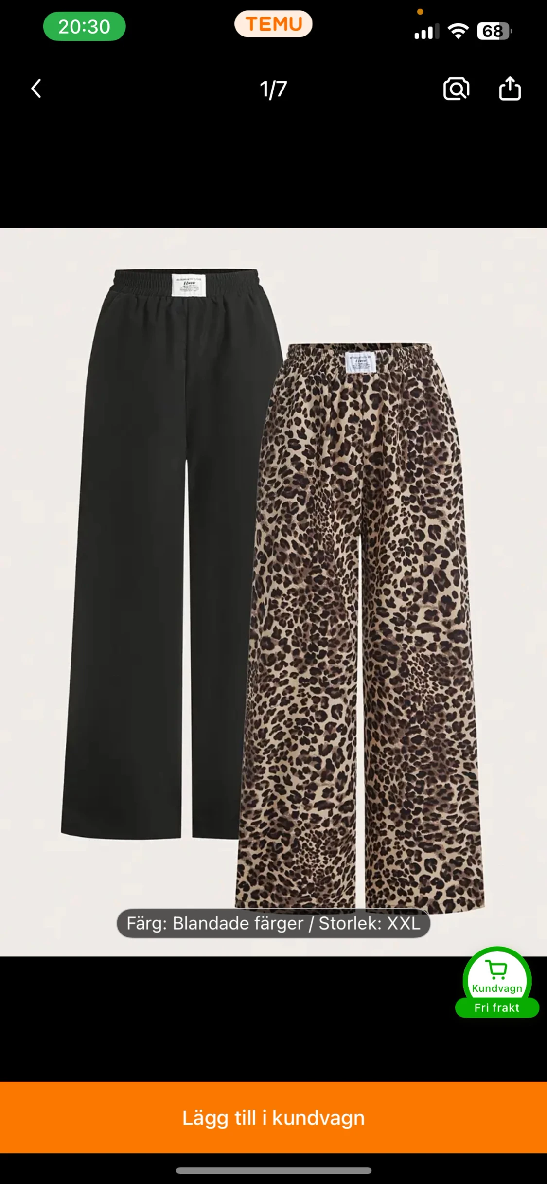 Leopardmönstrade loose shorts från Ezwear - 4