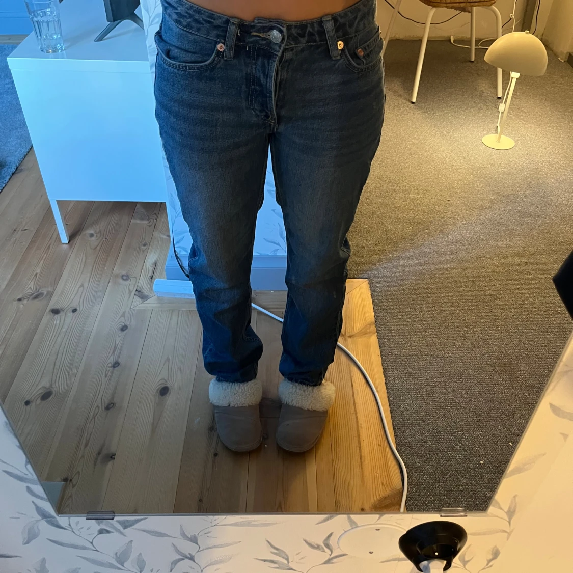 Blå raka jeans från 157, XS - 2