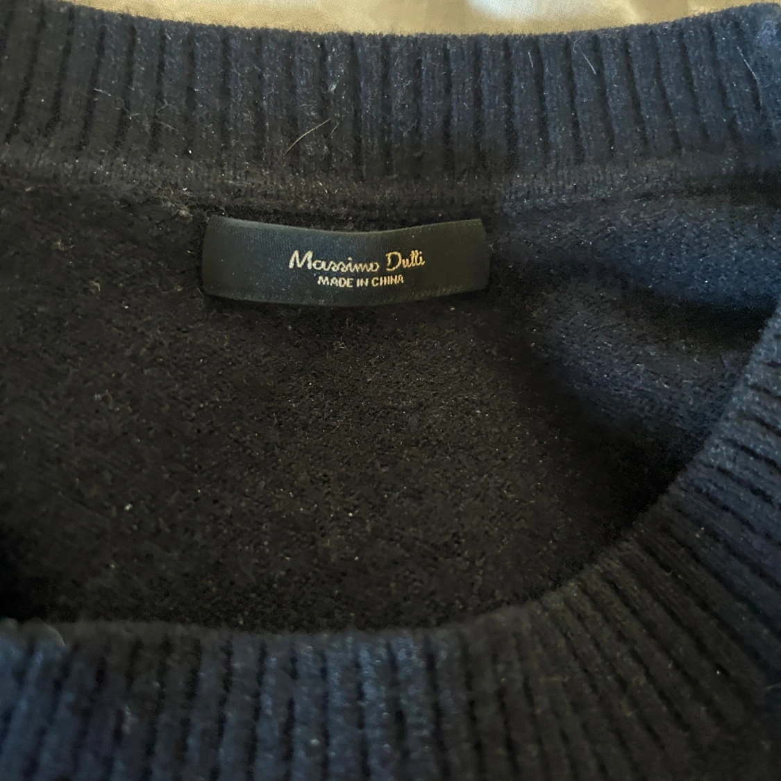 Mörkblå stickad tröja Massimo Dutti - 2