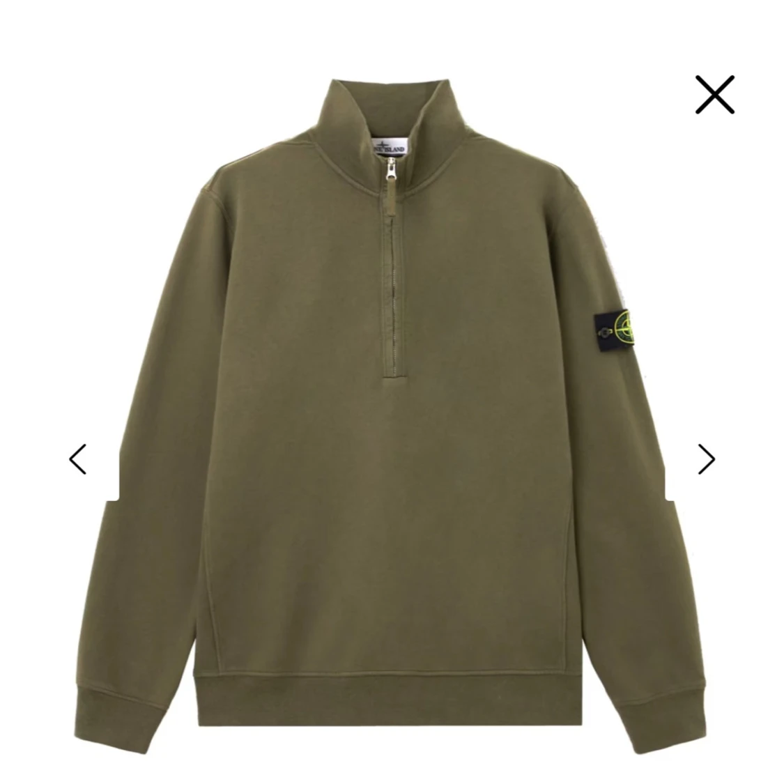 Olivgrön half zip från Stone Island