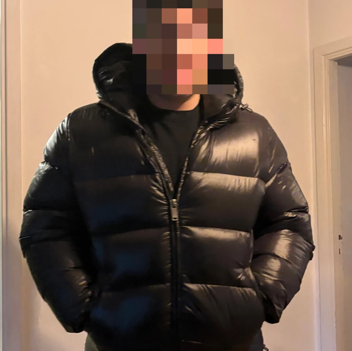 Svart pufferjacka från zara