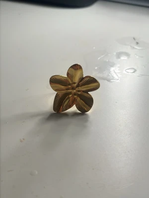 Guldig blomring - Använd några gånger men endå mycket bra skick och inga tecken på användning! vet ej varifrån för fick i present! Pris kan diskuteras!💕