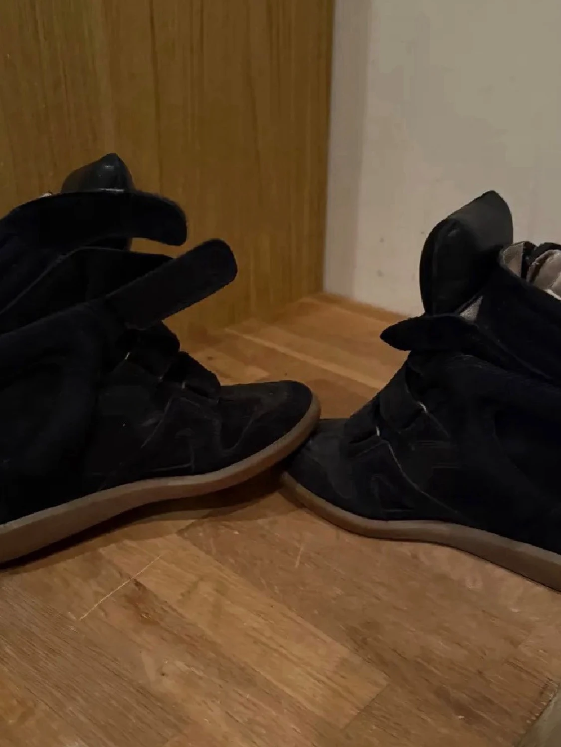 Svarta höga sneakers med kardborre - 2