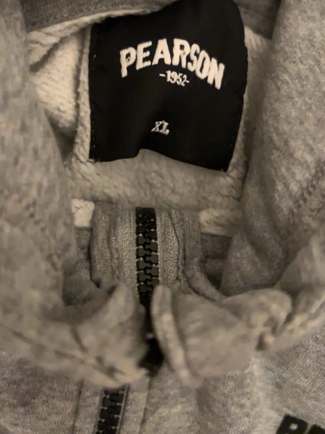 Grå hoodie med dragkedja Pearson - 2