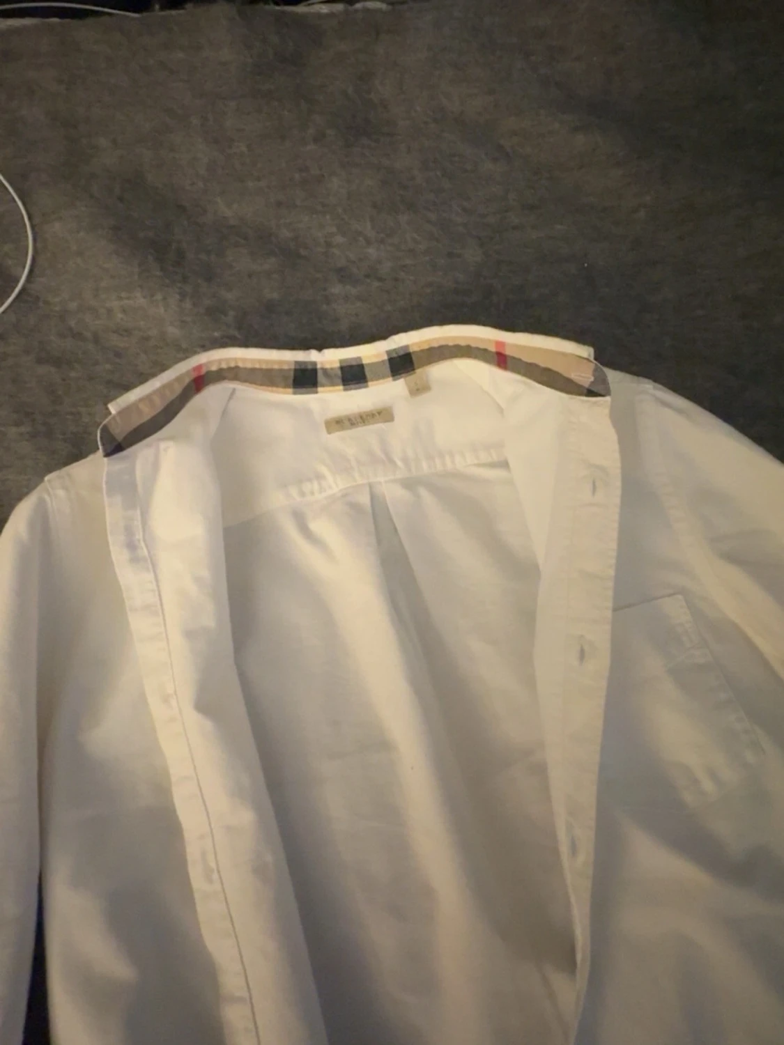 Burberry Vit skjorta med rutiga detaljer Burberry - 2