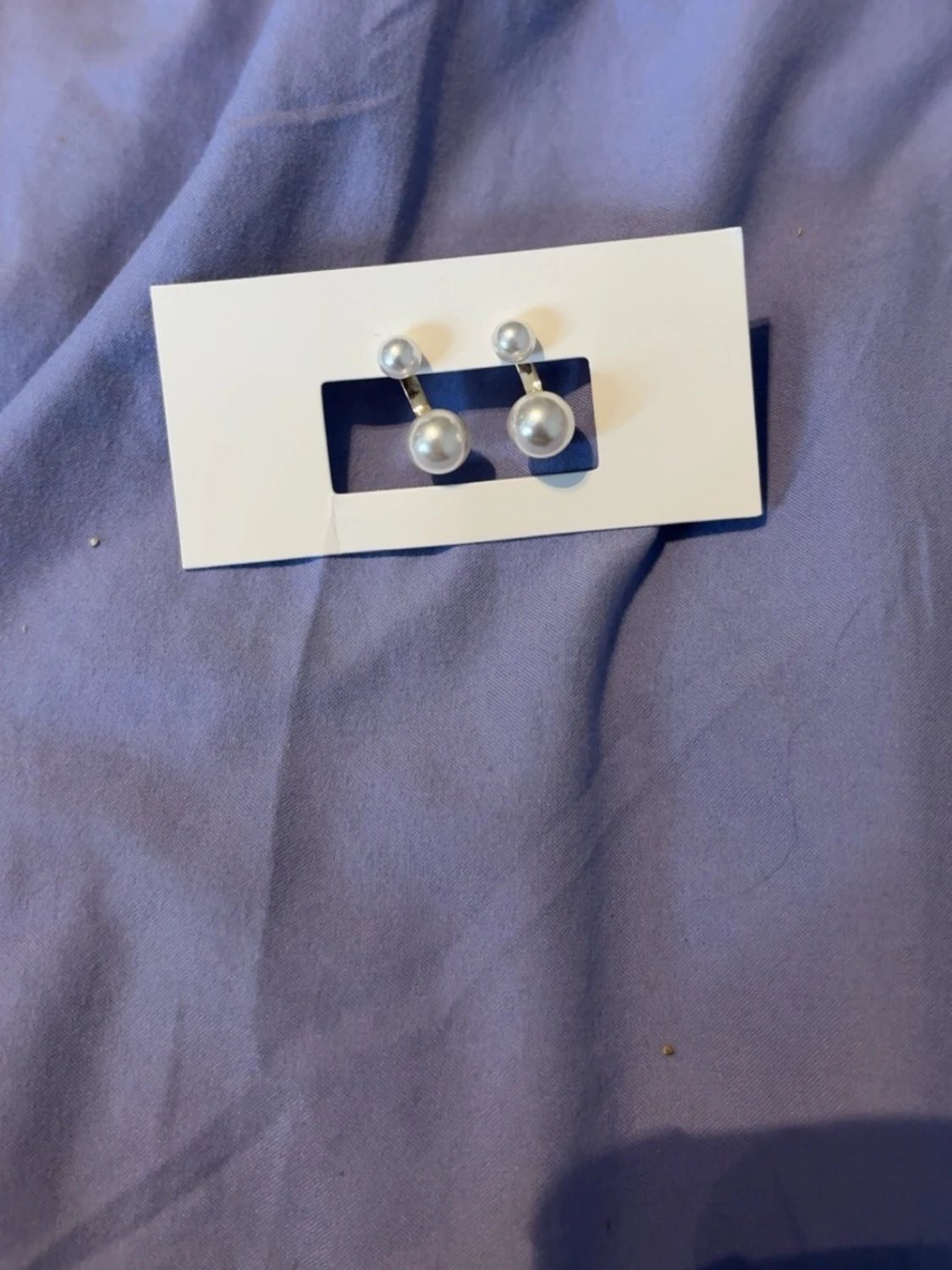 Dubbelpärlörhängen i silverfärg