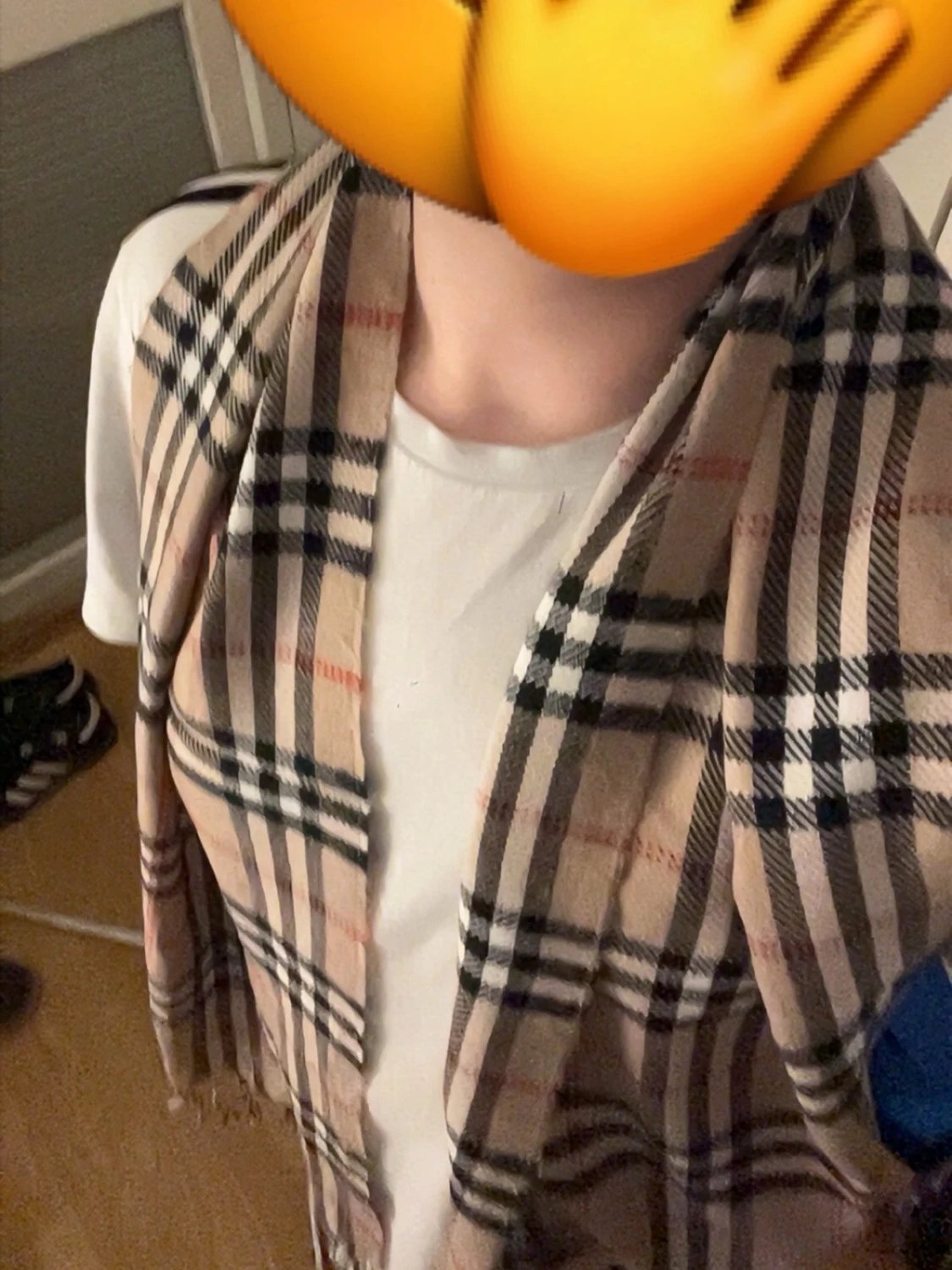 Beige rutig halsduk från Burberrys - 5