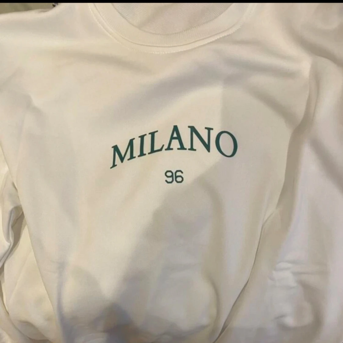 Vit sweatshirt Milano 96 tryck - 1