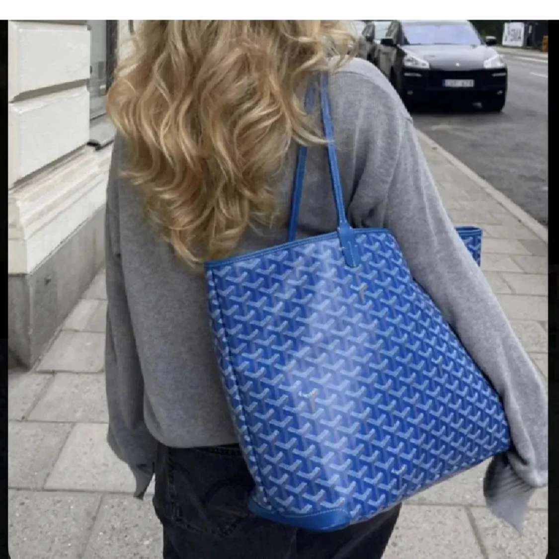 Blå shoppingväska  - 1