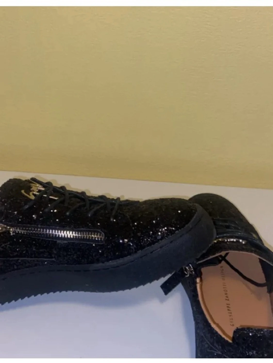 Svarta glittriga sneakers Giuseppe Zanotti - 1