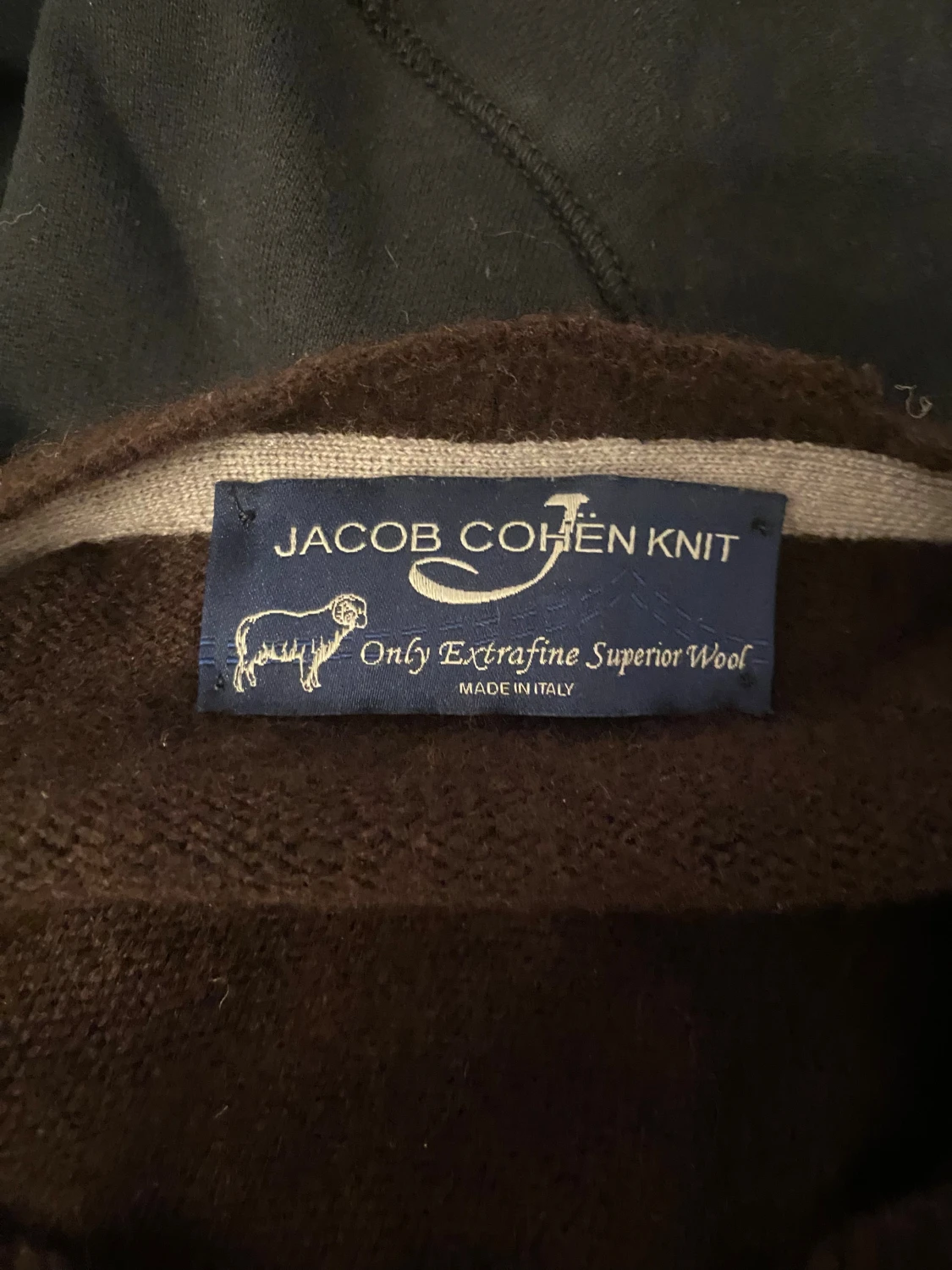 Mörkbrun stickad tröja Jacob Cohen - 2