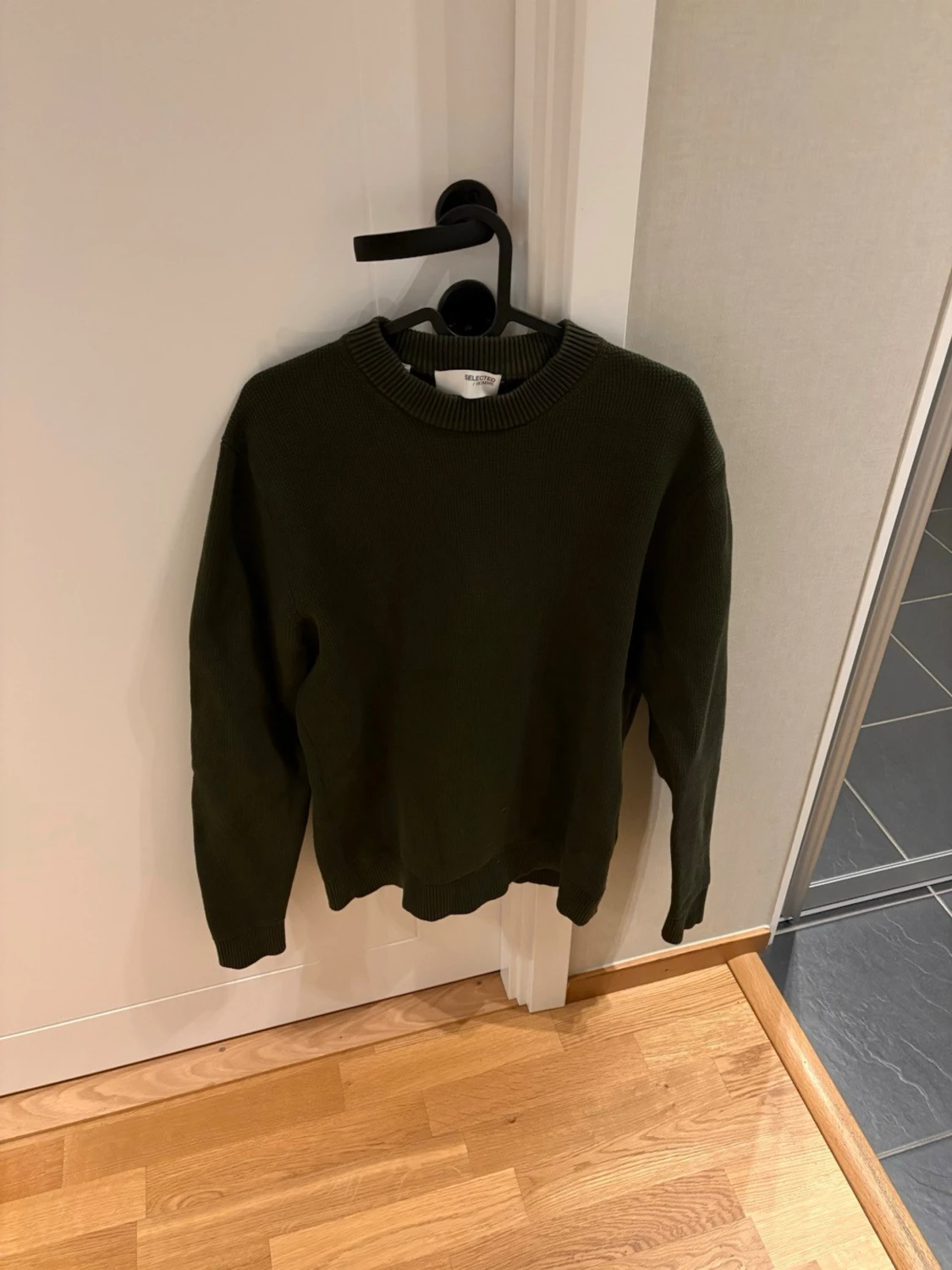 Mörkgrön stickad tröja Selected Homme - 1