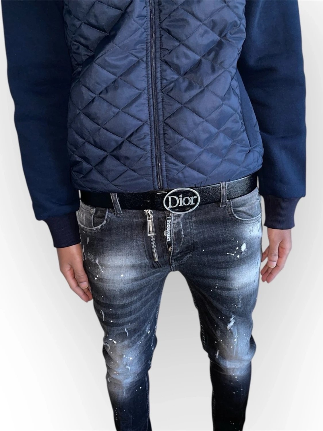 D.i.o.r bälte 120cm- svart - 1