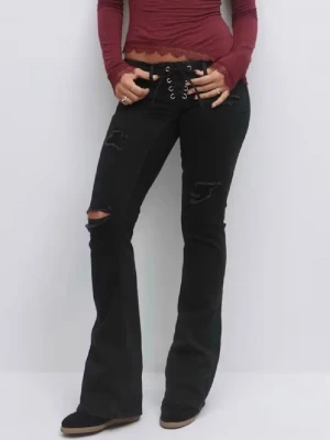 Pleated tie jeans gina - Söker dessa i strlk S/M helst tall, är desperat så kan betala 500+