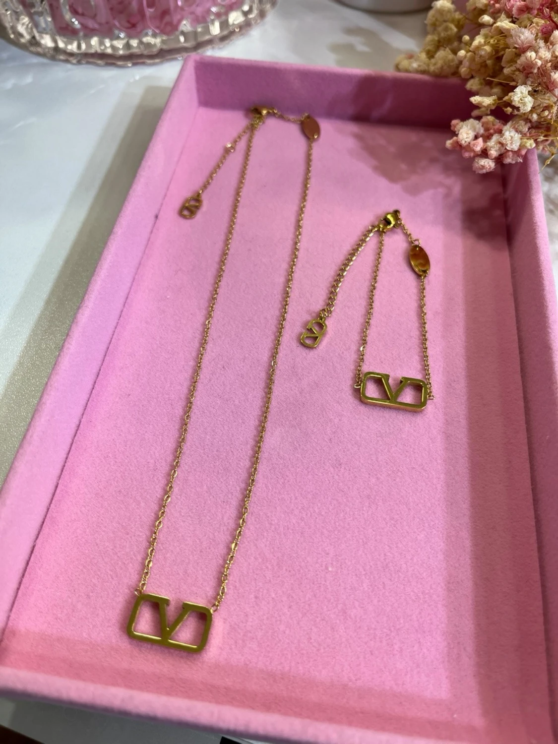 18k guldpläterat set - 1