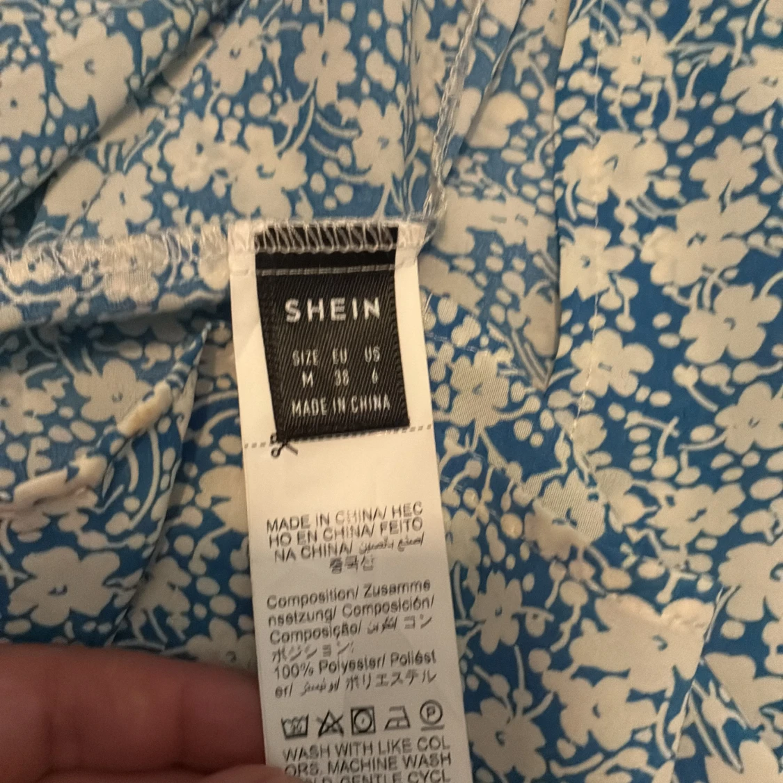 Blommig blå långklänning från SHEIN - 2